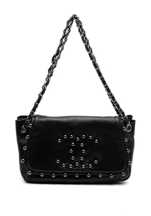 CHANEL Pre-Owned 2008 pearl CC flap crossbody bag - Black