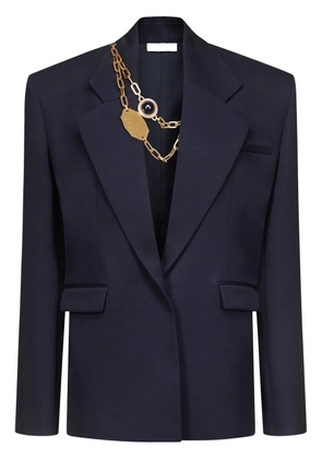 AREA chain-detailing blazer - Blue