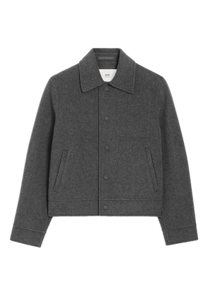 AMI Paris buttoned wool boxy jacket - Grey