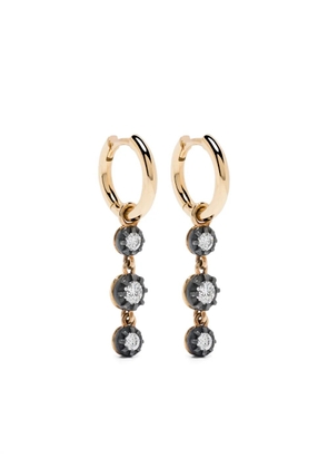 LEANDRA 18kt yellow gold diamond hoop earrings
