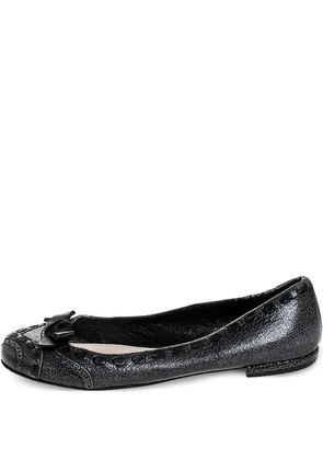 Prada Pre-Owned bow-detailed ballet flats - Black