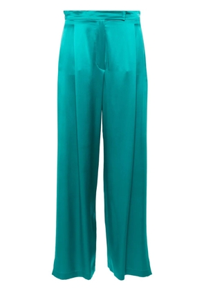 Max Mara side-slits silk palazzo pants - Green