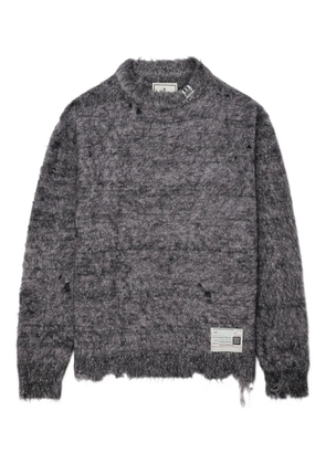 Maison MIHARA YASUHIRO distressed knit sweater - Purple