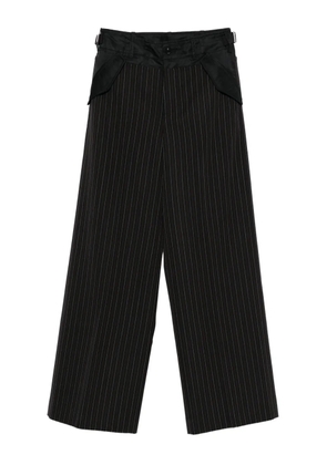 sacai pinstripe pocket trousers - Black