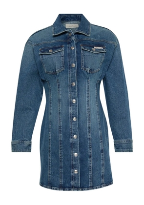 Calvin Klein Jeans buttoned pocket mini dress - Blue