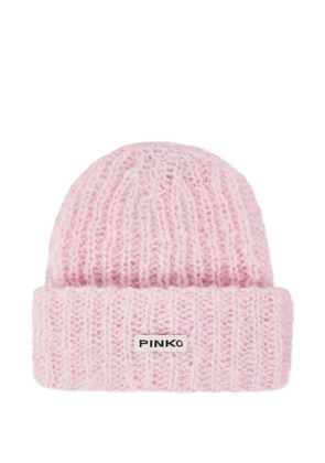 PINKO ribbed-knit beanie
