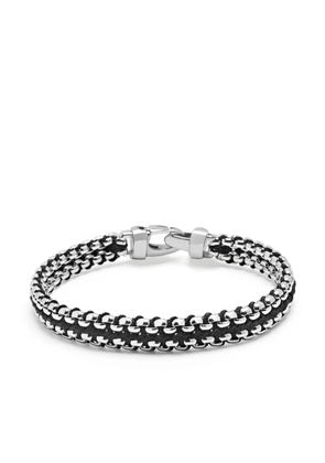 Nialaya Jewelry Woven 8mm Box Chain bracelet - Silver
