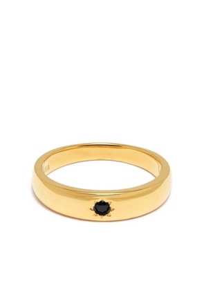 Nialaya Jewelry crystal-embellished band ring - Gold