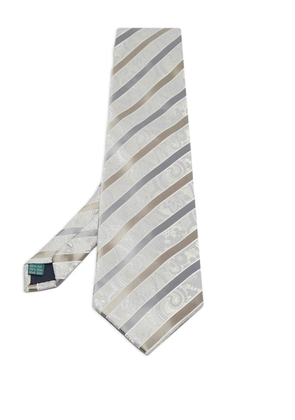 Valentino Garavani Pre-Owned striped silk tie - Grey