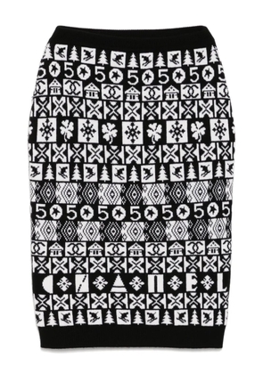 CHANEL Pre-Owned 2019 knitted skirt - Black