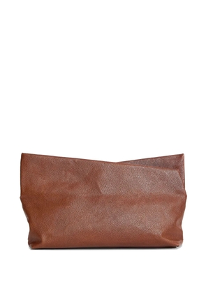 AMINE zip gazel clutch bag - Brown