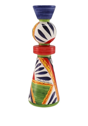 Dolce & Gabbana graphic-print candle holder - Green
