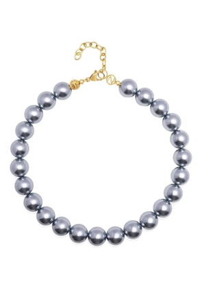 Nialaya Jewelry Chunky Pearl choker necklace - Silver