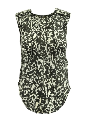 Isabel Marant Vintage animal-print pin-tucked top - Black