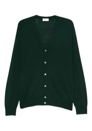 Ballantyne V-neck fine-knit cardigan - Green