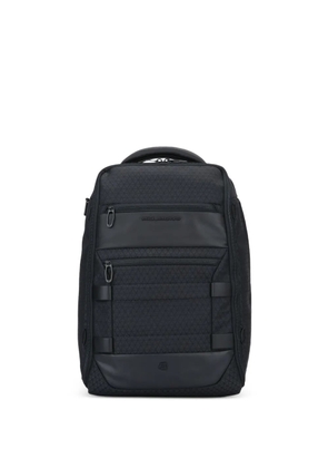 PIQUADRO logo-plaque backpack - Black