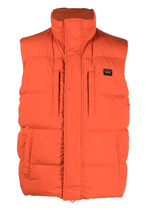 Paul & Shark logo-patch padded gilet - Orange
