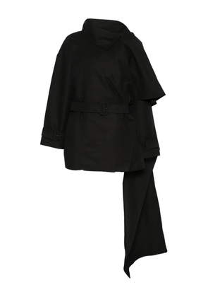 ENTIRE STUDIOS belted cape coat - Black