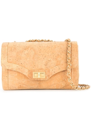 CHANEL Pre-Owned quilted CC double chain shoulder bag - Neutrals