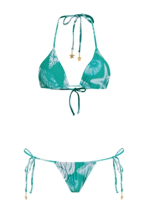 Amir Slama starfish-print bikini - Green