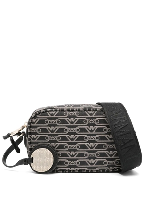 Emporio Armani logo-print cross body bag - Black