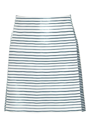 Tory Burch leather striped skirt - White