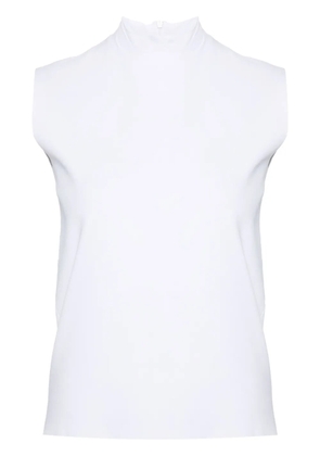 Plan C fine-knit mock-neck top - White