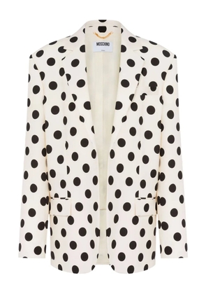 Moschino polka-dot wool blazer - White