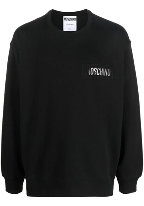 Moschino logo-print organic cotton sweatshirt - Black