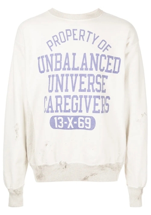 SAINT MXXXXXX graphic-print cotton sweatshirt - White