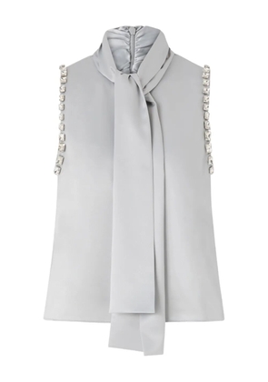 PINKO tie-detail top - Grey