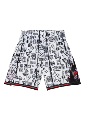 Mitchell & Ness 'NBA Toronto Raptors 1998' Doodle Swingman shorts - White