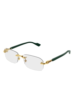Gucci Eyewear logo-detail glasses - Gold