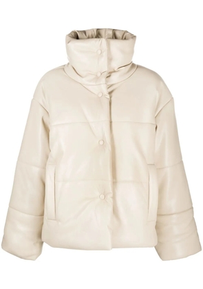 Nanushka faux-leather puffer jacket - Neutrals
