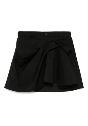 JNBY gather-detail mini skirt - Black
