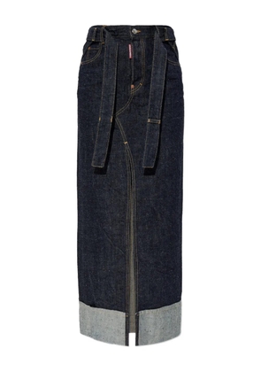 DSQUARED2 x Magliano belted midi skirt - Blue