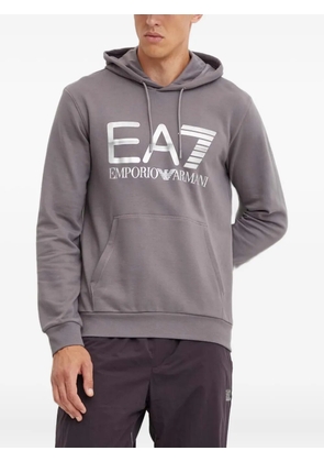 Ea7 Emporio Armani logo hooded sweatshirt - Grey
