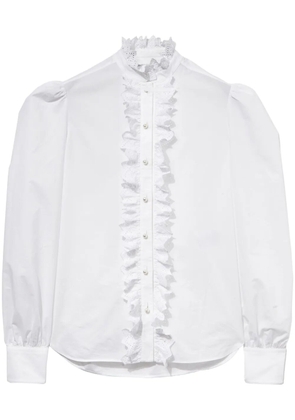 PUCCI ruffled cotton shirt - White