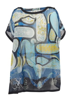 Hermès Pre-Owned paisley-print cotton dress - Blue