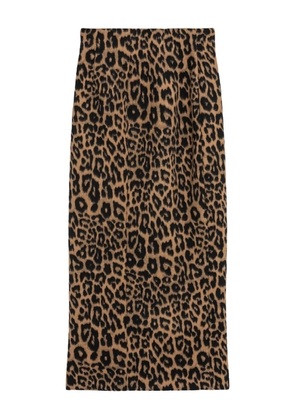 A Paper Kid leopard-print skirt - Brown