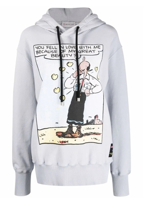 Moncler Olive Oyl cotton hoodie - Blue