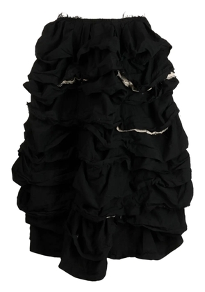 Comme Des Garçons Comme Des Garçons ruffled-detail asymmetric skirt - Black