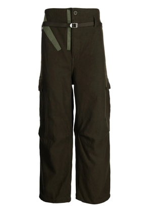 Comme des Garçons Homme cargo-pocket cotton-blend wide-leg trousers - Green