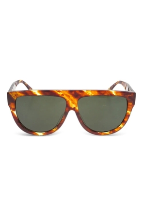 Celine Pre-Owned 2010s tortoiseshell geometric-frame sunglasses - Brown