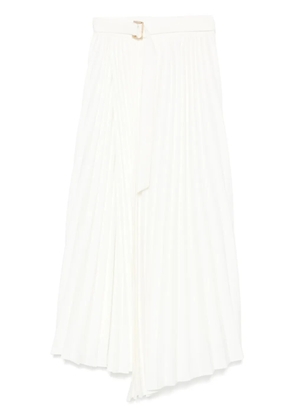 Parlor belted midi skirt - White