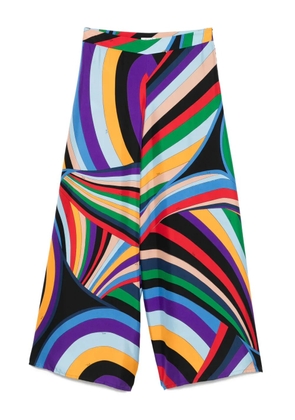 PUCCI Pre-Owned 2024 iride print silk trousers - Blue