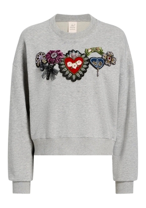 Cinq A Sept heritage rose embellished sweatshirt - Grey