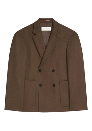 DRIES VAN NOTEN wool double-breasted blazer - Brown
