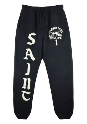 SAINT MXXXXXX logo-print track pants - Black