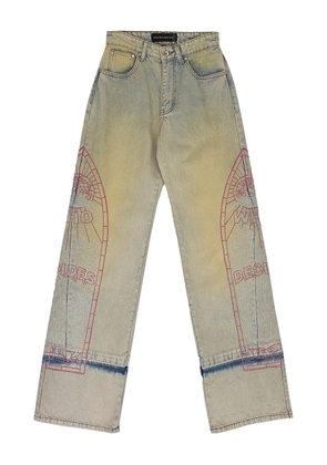 Who Decides War graphic-detail jeans - Blue